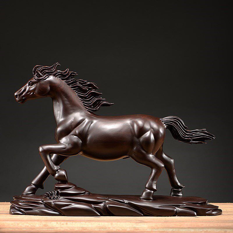 M419 中国古玩堆黒倶利彫紋大型平卓花台宣徳年製