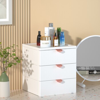 Japanese Imported Mujie Cosmetics Storage Box Desktop Drawer-Type Organizer Dormitory Dressing Table Storage Cabinet Box