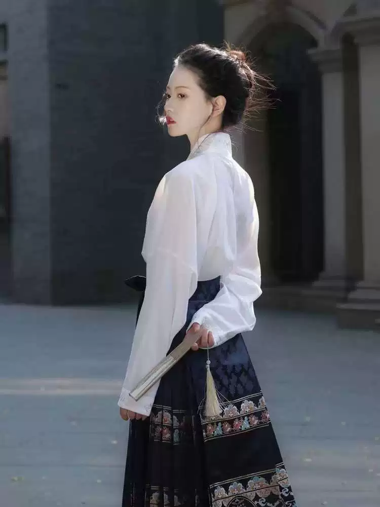 КОНСКОГО ЛИЦА ЮБКА ДВА ПРЕДМЕТА КОСТЮМ Улучшенный Hanfu Платье