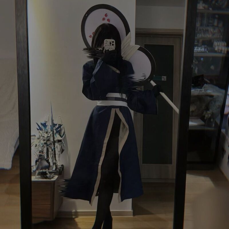 Naruto Obito Cosplay Costume Set Uchiha Cosplay Sharingan Glowing Mask Fan Clothes Full Set