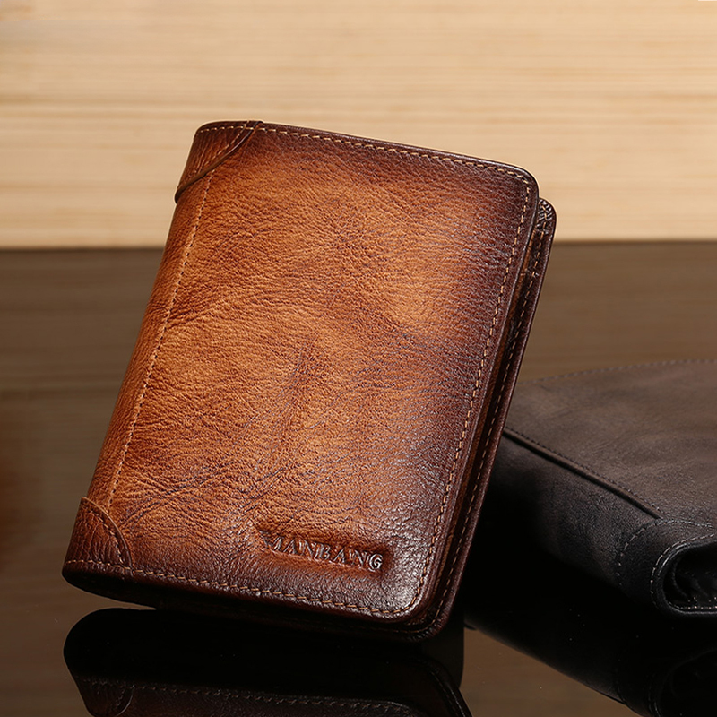 2026 New Men's Wallet Short Style Leather Texture Wallet Retro Card Holder Driver's License Multi-Card Slot Wallet High-End