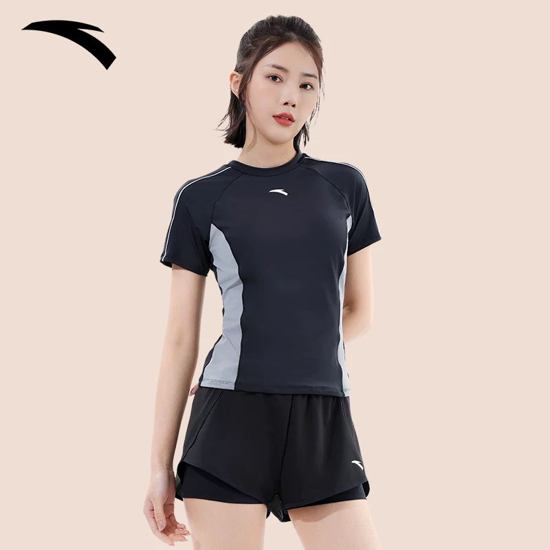 ANTA small waist women's two-piece swimsuit women's conservative sun protection swimsuit slimming belly covering high-end 2026 new style