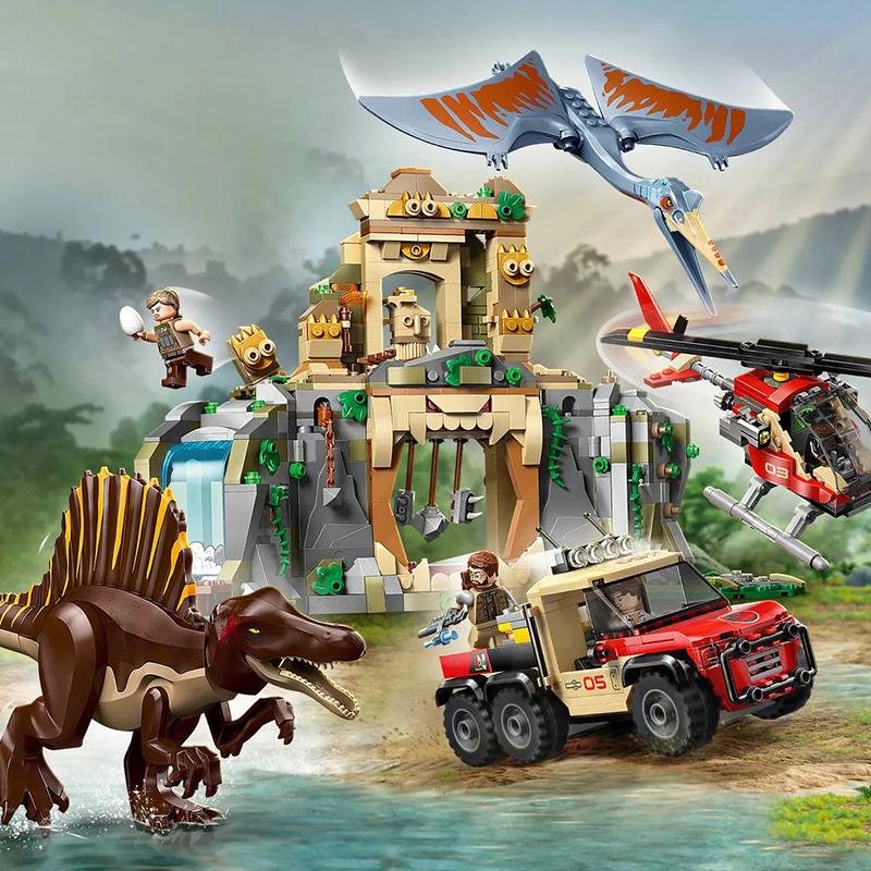 Jurassic Dinosaur Building Blocks Spinosaurus and Pteranodon Aerial Mission Children's Toys for Boys Aged 6-12 Jurassic Dinosaur Building Blocks Spinosaurus and Pteranodon Aerial Mission Children's Toys for Boys Aged 6-12
