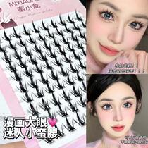 Small waisted eyelashes false eyelashes natural simulation curling little devil scarecrow daily wear Korean style false eyelashes