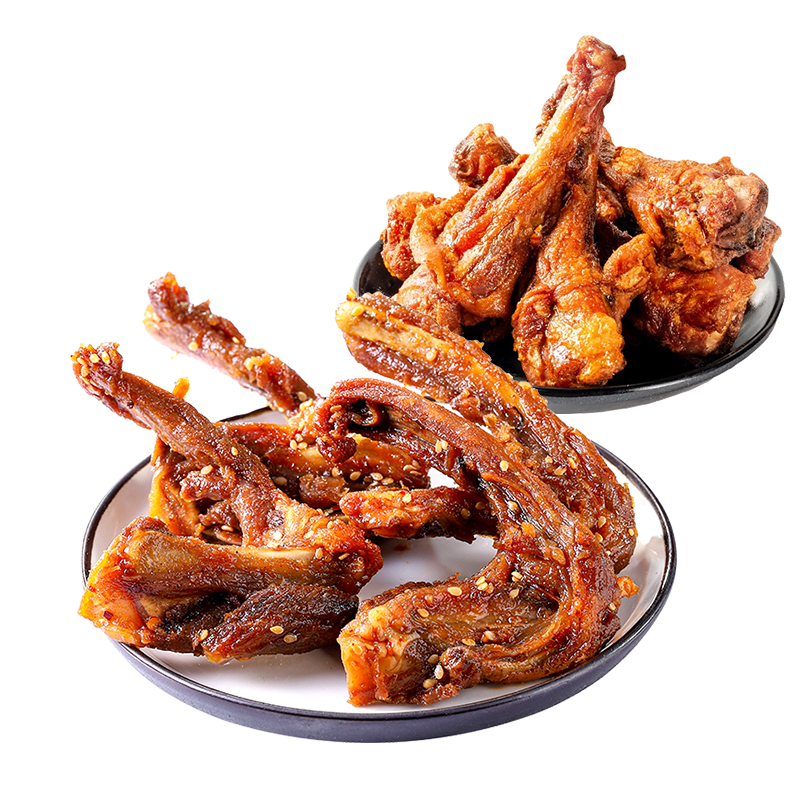 [Make a Friend]Chen Abing's Air-Dried Duck Wings and Spicy Duck Wing Root Snacks for Leisure