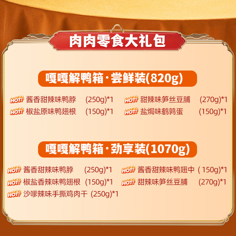 Chen Abing Meat Snacks Gift Pack: Duck Neck, Air-Dried Duck Wings, Whole Box of Marinated Snacks, Mid-Autumn Festival Gift Box