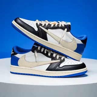 Aj Men's Shoes with Reverse Swoosh, Low-Top Reverse White and Brown Mocha Air Force 1 Men's Model, Aj1 Lightning Blue Reverse Swoosh Sneakers