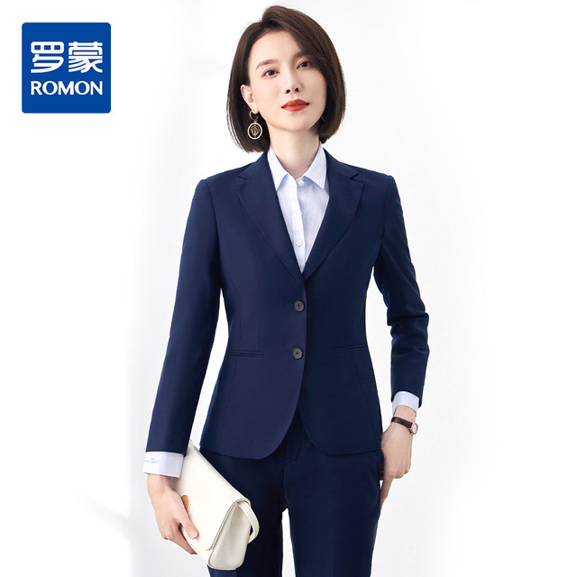 Luo Meng spring and autumn suit women's business formal wear commuting interview work working women's suit trousers two-piece set