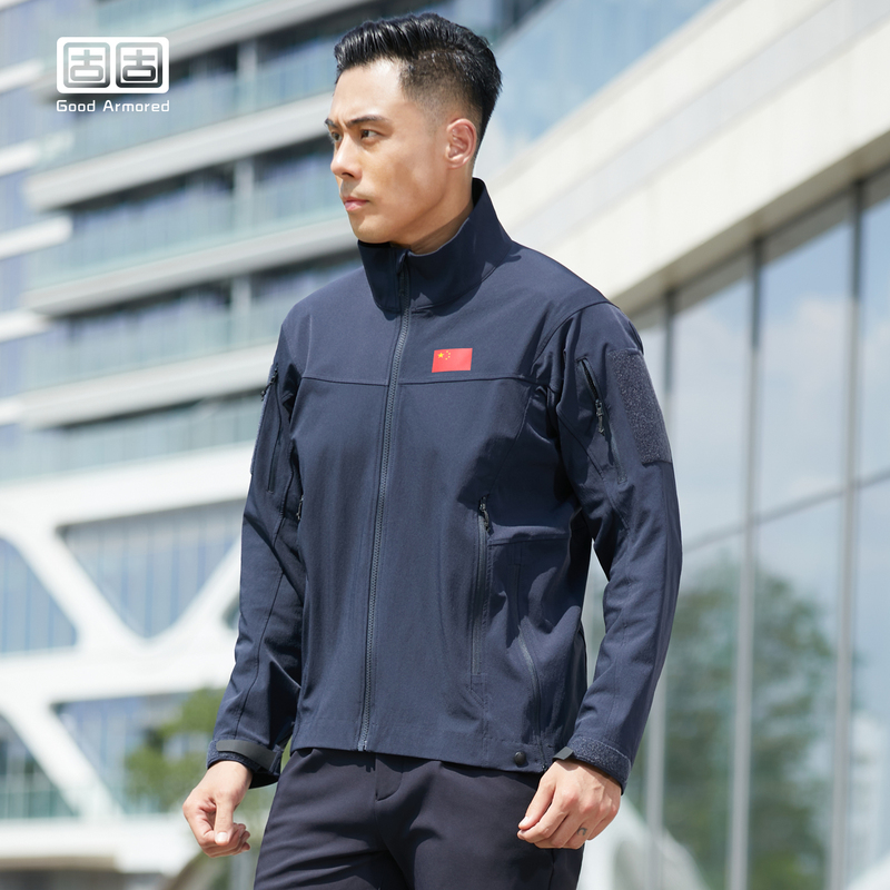 Gugu Zhengtu 2.0 Navy Orange Tactical Jacket Softshell Coat Elastic Wear-Resistant Wind-Resistant Outdoor Mountaineering