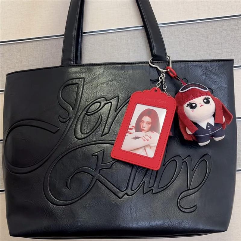 On May 26Th, Jennie Ruby X Collaboration Tote Bag, Black Pu Material, Flash Sale Limited Edition