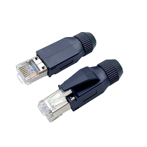 Industrial network cable RJ45 connector 8-core crystal head assembly five-piece set Gigabit shielded Category 5e crystal head