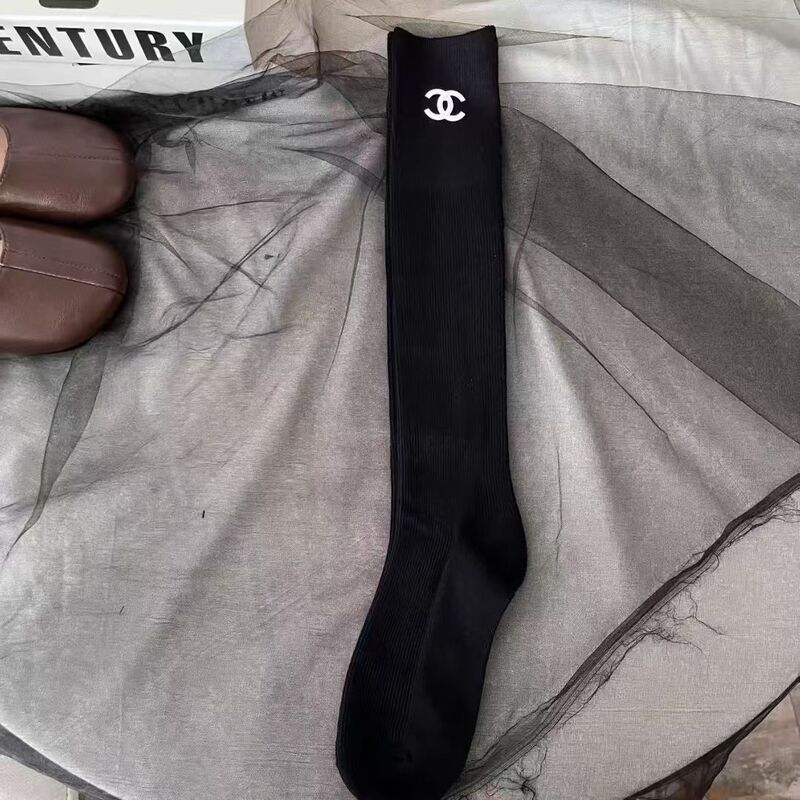 New Style Chanel-Inspired Calf Socks, Spring and Autumn European Style, Trendy Socks for Outerwear, Popular on Social Media and Live Broadcasts