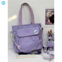 Сиреневый брезент, ткань, сумка через плечо на одно плечо