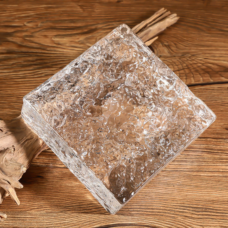 Super white transparent solid square glass brick crystal brick partition wall toilet mesh red crystal brick glass wall-Taobao