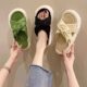 2023 New Beach Women's Slippers, Summer Outdoor Wear, Fairy Style, Fashionable and Versatile, Thick-Soled Slip-On Sandals with Straps