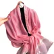 Solid Color Mulberry Silk Wool Scarf for Women, Thin Shawl, Long Silk Scarf, Fashionable and Versatile for Spring and Autumn, Gauze Scarf Gift
