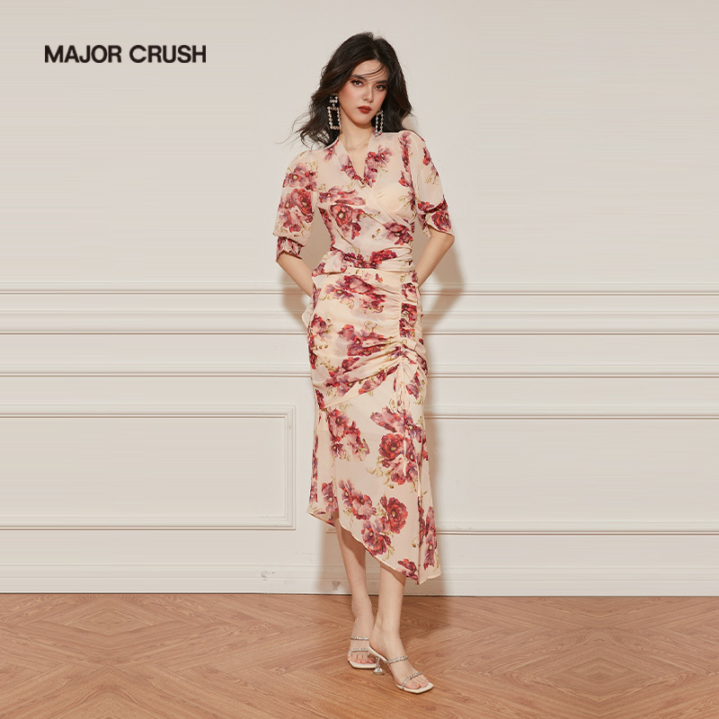 Major Crush French Original Apricot Blossom Fashion Skirt Set, Elegant Waist-Cinching Slimming Fashionable Skirt Set 5288-5330 Major Crush French Original Apricot Blossom Fashion Skirt Set, Elegant Waist-Cinching Slimming Fashionable Skirt Set 5288-5330