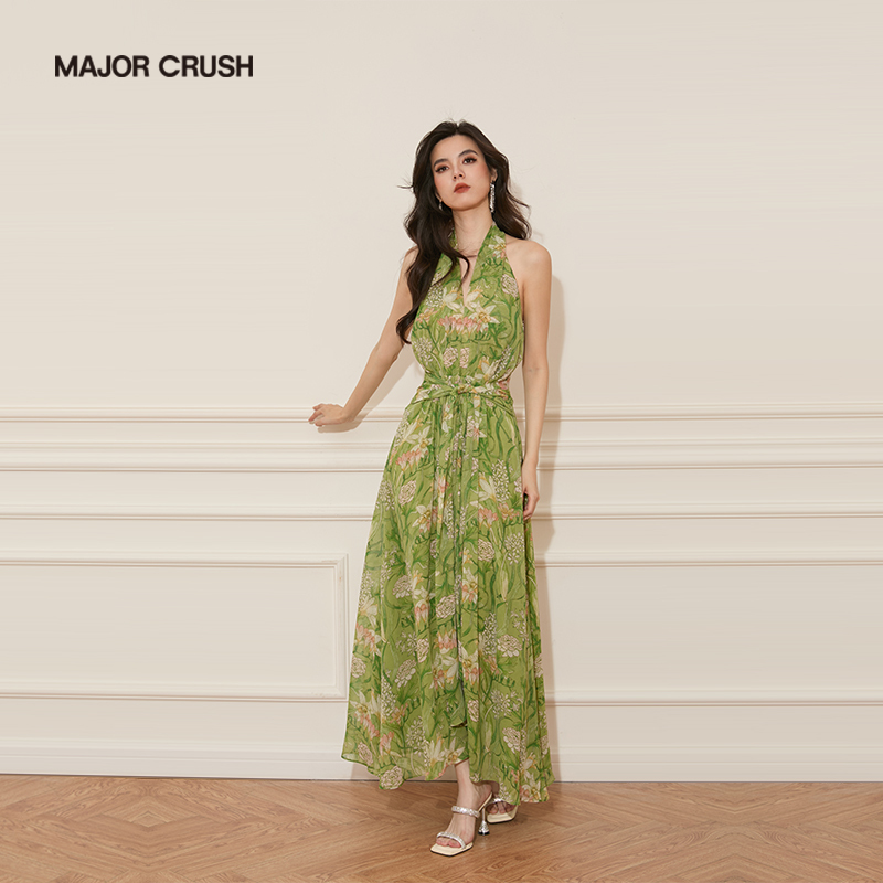 Major Crush French Gentle Tea Break Lily of the Valley Wild Dress Holiday Style Green Elegant Print 6222 Major Crush French Gentle Tea Break Lily of the Valley Wild Dress Holiday Style Green Elegant Print 6222