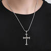 God's Eye Cross Necklace Bolt-Style Necklace Men's Pendant Bold Versatile Handsome Cross Crucifix