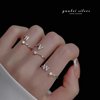 26 Letter Rings for Women, Silver, Light Luxury, Exquisite Design, Niche Style, Open Ring, Index Finger, Fashionable, Unique, Plain Ring