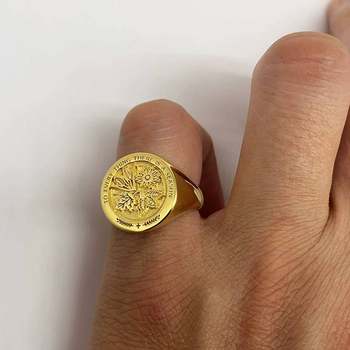 Everything in the World Has a Regular Cycle, Signet Ring for Women and Men, Domineering, Good-Looking, Light Luxury, Personalized 2023 Cross Tail Ring