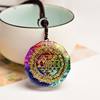 Handmade Tree of Life Pendant with Crystal Gravel and Resin Glue, Symbolizing Good Luck, Unisex Pendant Necklace, Gift for Friends