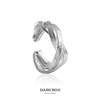 Wild Entanglement Series S925 Silver Brushed Twisted Line Ear Clip, Sold Individually