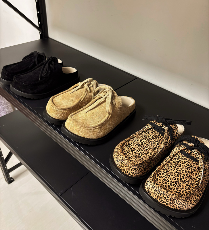 Thawanda Spring and Summer New Product, Unisex Th-258 Suede Leather Loafers Birkenstock-Style Half Slippers