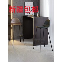 Xinjiang light luxury bar chair home island bar chair backrest high stool modern simple front desk bar chair collection