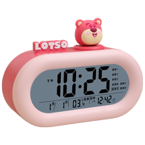 Electronic small alarm clock for children special wake-up artifact bedside girl luminous smart cute clock for primary school students