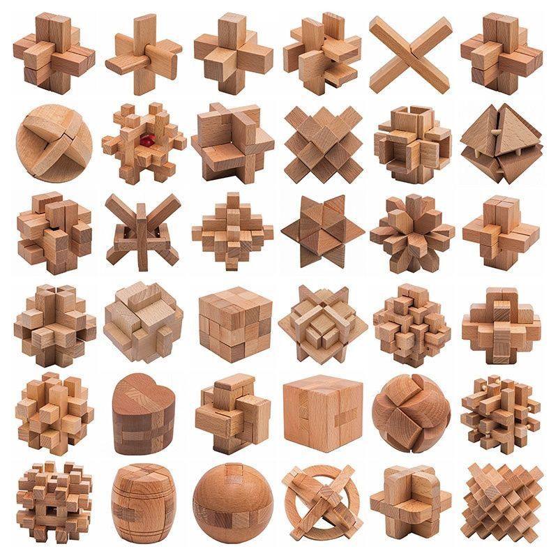 孔明錠と魯班錠の完全セット：子供と大人のための知育玩具、ループ解決玩具、6～14歳の学生への誕生日プレゼント