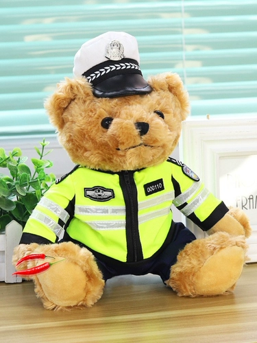 Униформа, светоотражающее джерси, милая плюшевая кукла, с медвежатами, дорожная полиция, подарок на день рождения