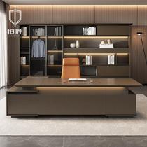 High-end Hengsheng high-end boss desk light luxury president desk chairman general manager office executive desk tables and chairs