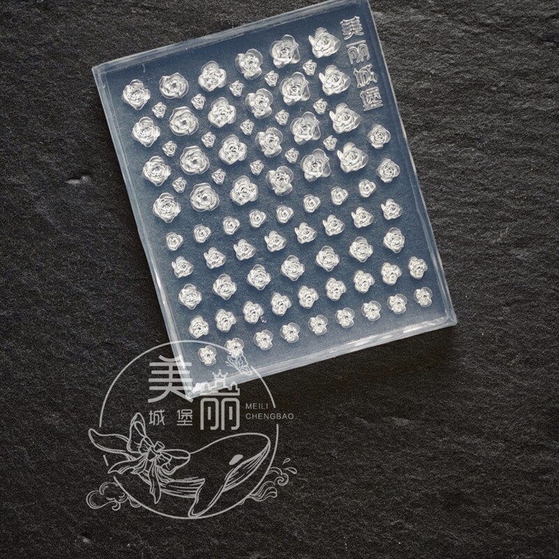 Internet-Famous Mini Rose Nail Art Three-Dimensional Carving Mold Beautiful Castle Officially Licensed