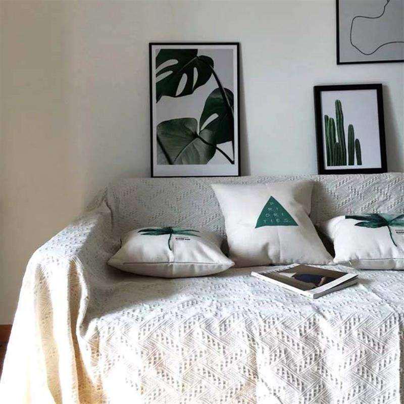 Home Sofa Towels Full Cover White Sofa Cushion Sofa Hood Backrest Towel Wire Blanket Sofa Cover Cloth Art Sofa Blanket Geb-Taobao