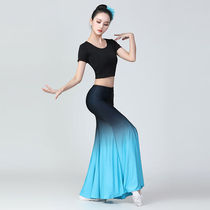 Guponi Dai vêtements de danse vêtements dexamen dart vêtements de performance féminine jupe de danse pratique vêtements de performance paon jupe de pratique noir