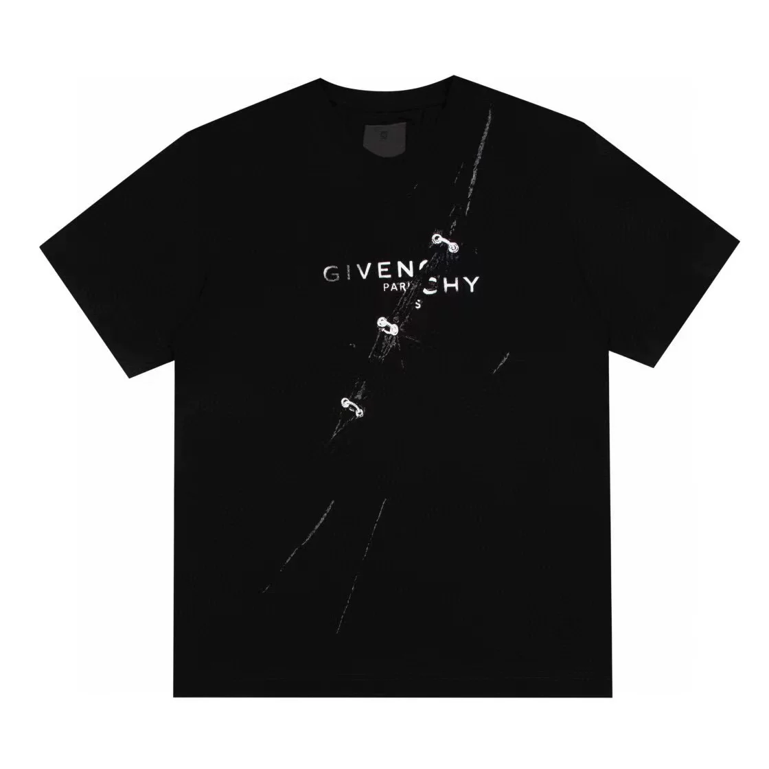 Givenchy, хлопковая летняя футболка для отдыха с круглым вырезом, свободный крой