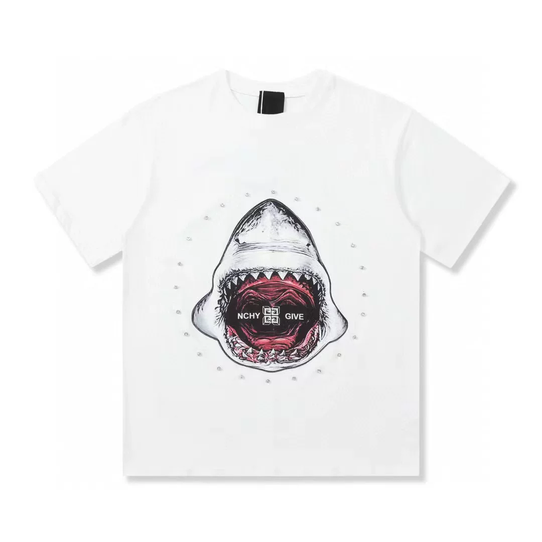Givenchy, хлопковая летняя футболка для отдыха с круглым вырезом, свободный крой