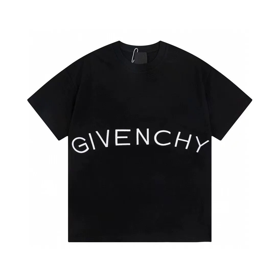 Givenchy, хлопковая летняя футболка для отдыха с круглым вырезом, свободный крой