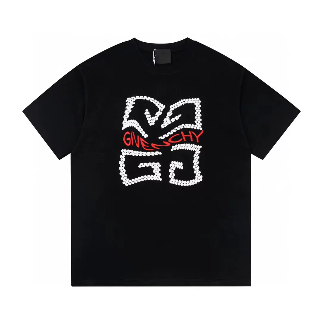 Givenchy, хлопковая летняя футболка для отдыха с круглым вырезом, свободный крой
