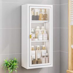 Bathroom Storage Cabinet Wall-Mounted No-Drill Washbasin Wall Storage Cabinet Bathroom Cosmetics Small Wall Cabinet Waterproof