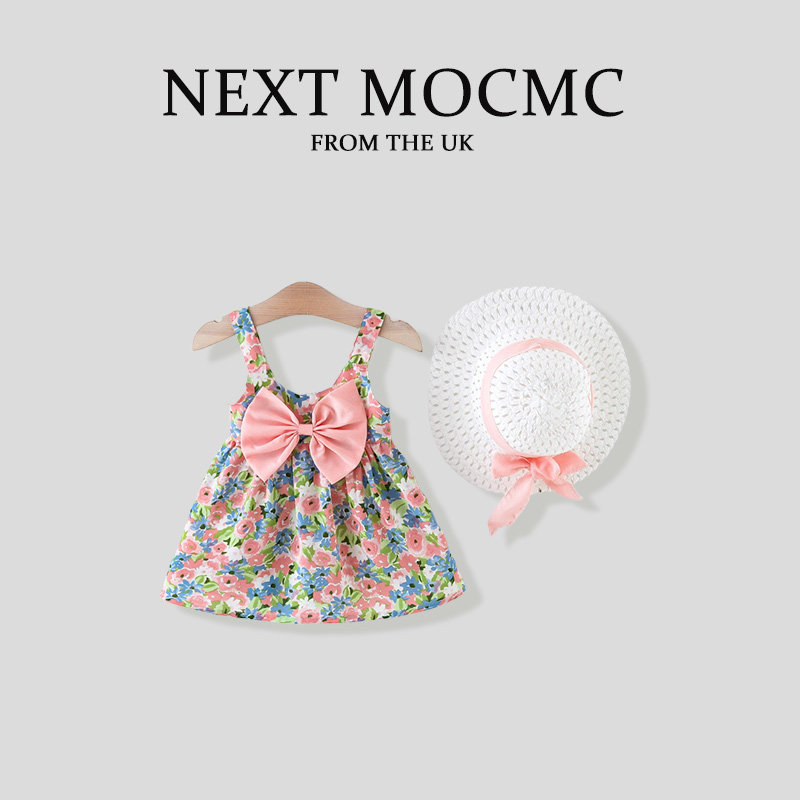 Британское платье-слинг NEXT MOCMC для новорожденных, летняя одежда для годовалых девочек, детское пляжное платье принцессы