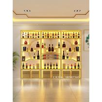 Red wine cabinet white wine display rack iron wine rack display cabinet winery floor-standing tobacco and wine cabinet wine storage rack commercial