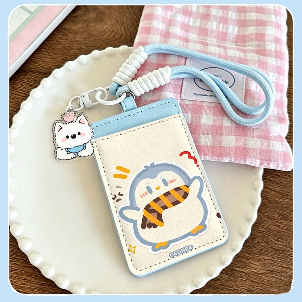 Weibo penguin student campus meal card, water card, subway access card, lanyard, car key card, ID card holder
