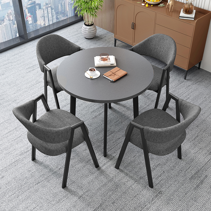 Guest table reception for small round table office Leisure interest table Nordic minimis in talks table and chairs Combined commercial shop-Taobao