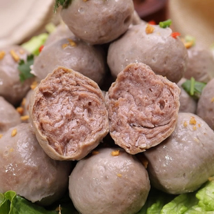 正宗潮汕牛肉丸猪肉丸任选2袋*500g