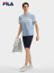FILA 斐乐官方男子针织短袖衫2024秋新款时尚休闲条纹基础纯棉T恤