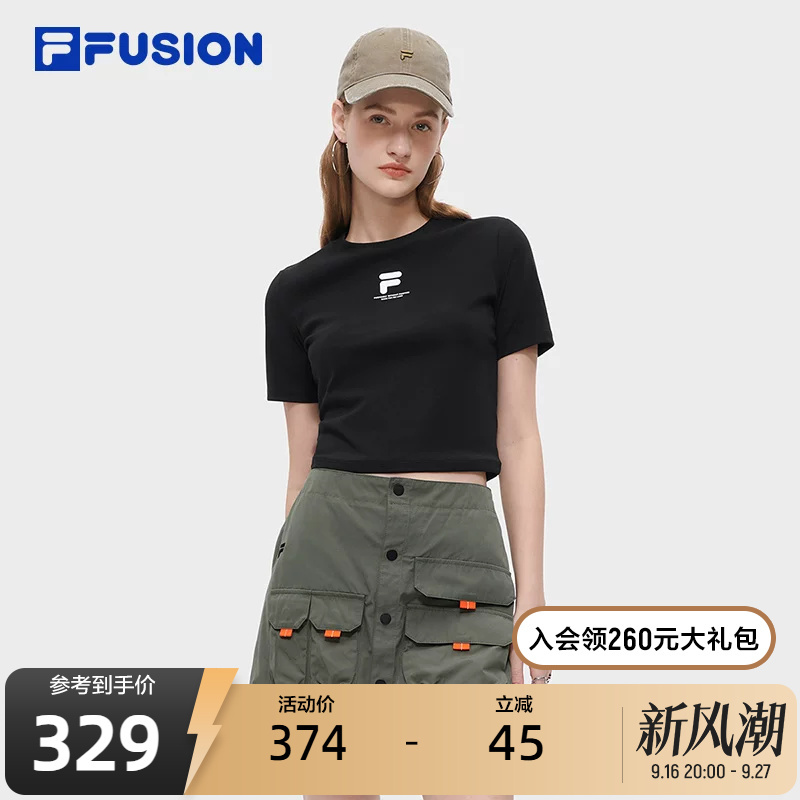Fila Fusion Trendy Brand Short-Sleeved T-Shirt Summer New Sports Casual Fashion Slim Short T-Shirt Women's Top Fila Fusion Trendy Brand Short-Sleeved T-Shirt Summer New Sports Casual Fashion Slim Short T-Shirt Women's Top