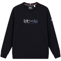 FILA official mens knitted pullover 2024 autumn new casual daily versatile mens sweatshirt