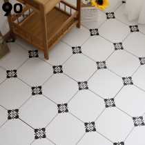 Fata-style retro small flower brick Minjuku kitchen floor tiles anti-slip bathroom toilet tiles Balcony Toilet Wall Brick